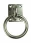 Preview: Edelstahl Deckenhaken / Wandhaken mit Ring, D12 x 70 x 50mm, Ring 90mm, V4A