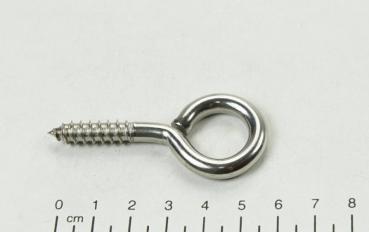 10 Stück, schwere Ösenschraube, Holzgewinde, 6x20mm, L=60mm, Edelstahl V2A