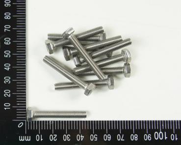 10x Edelstahl Sechskantschraube, M6x40mm, V4A