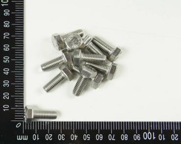 10x Edelstahl Sechskantschraube, M8x20mm, V4A