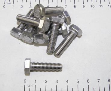 10x Edelstahl Sechskantschraube, M8x30mm, V2A