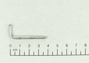 10x Schraubhaken, gerade, 3,5 x 40mm, Edelstahl V2A / AISI 304