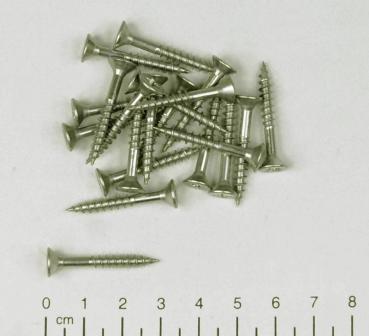 20x Edelstahl Holzschraube, Senkkopf, Sternantrieb, 4x30mm, V2A