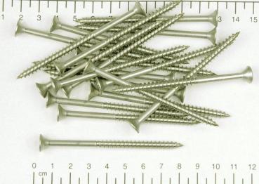 20x Edelstahl Holzschraube, Senkkopf, Sternantrieb, 5x80mm, V4A