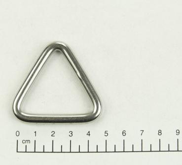 2x Edelstahl Triangel Ringe, Dreieck, geschweißt, 6x40 mm, V4A, rostfrei