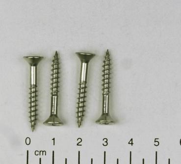 4x Edelstahl Holzschraube, Senkkopf, Kreuzschlitz, 4x30mm, V2A