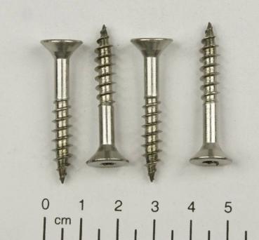 4x Edelstahl Holzschraube, Senkkopf, Sternantrieb, 6x40mm, V2A