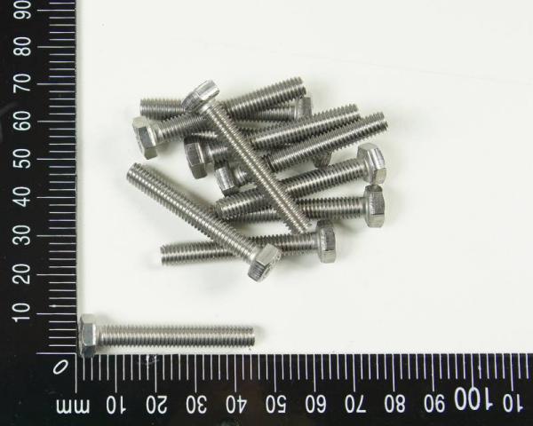 10x Edelstahl Sechskantschraube, M6x40mm, V4A