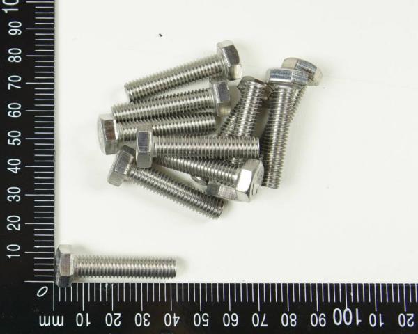 10x Edelstahl Sechskantschraube, M8x35mm, V4A