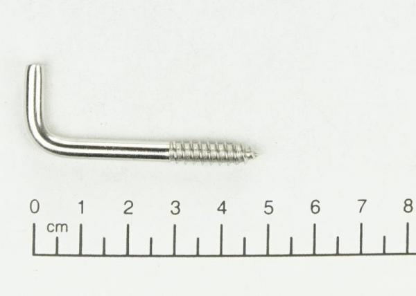 10x Schraubhaken, gerade, 4,5 x 50mm, Edelstahl V2A / AISI 304