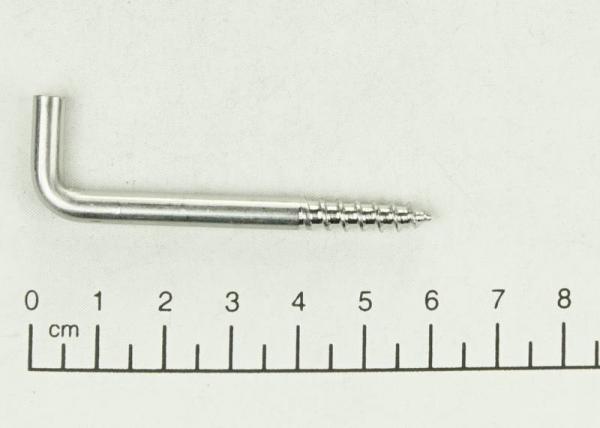 10x Schraubhaken, gerade, 5 x 60mm, Edelstahl V2A / AISI 304