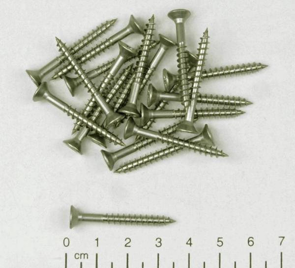 20x Edelstahl Holzschraube, Senkkopf, Sternantrieb, 4x35mm, V2A