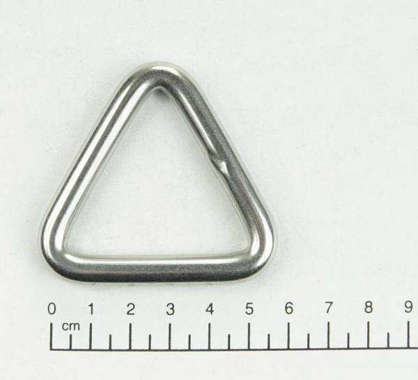 2x Edelstahl Triangel Ringe, Dreieck, geschweißt, 8x45 mm, V4A, rostfrei